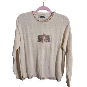 Northern Reflections Vintage Golf Theme Sweater 100% Cotton Size S